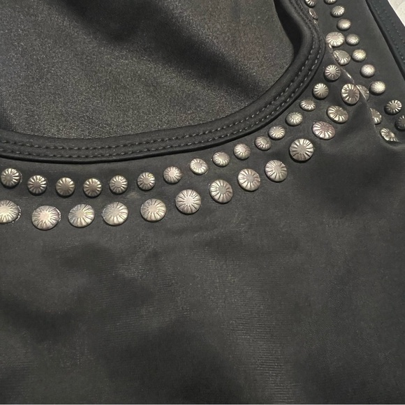 Two Fly CABO COWBOY YEEHAW TOP Studded Swim Top | NEW/NWT!! 🖤🕶️☀️🤠 - Picture 13 of 15